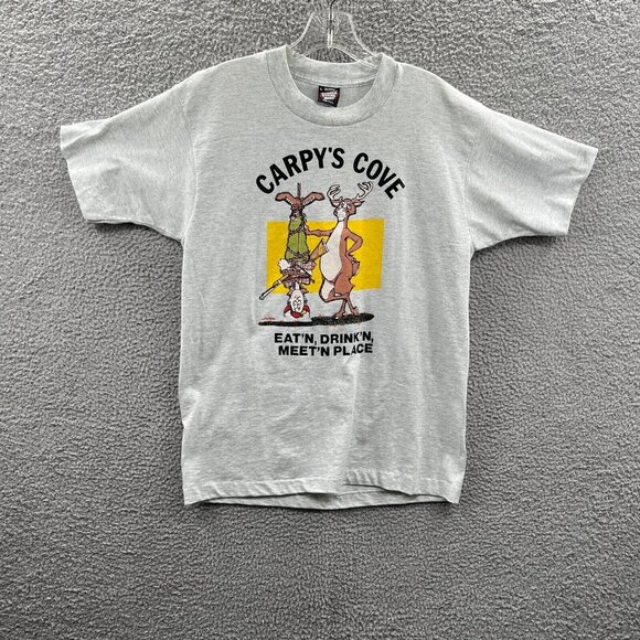 Screen Stars Best‎ Mens Shirt Large Gray 1989 Wildside Single Stitch Carpys Cove - Picture 1 of 11